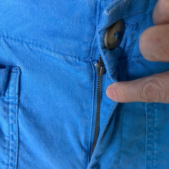 Anthropologie Maeve Pants Womens Size 30 Bright Blue The Collette Linen Wide Leg - Picture 15 of 16